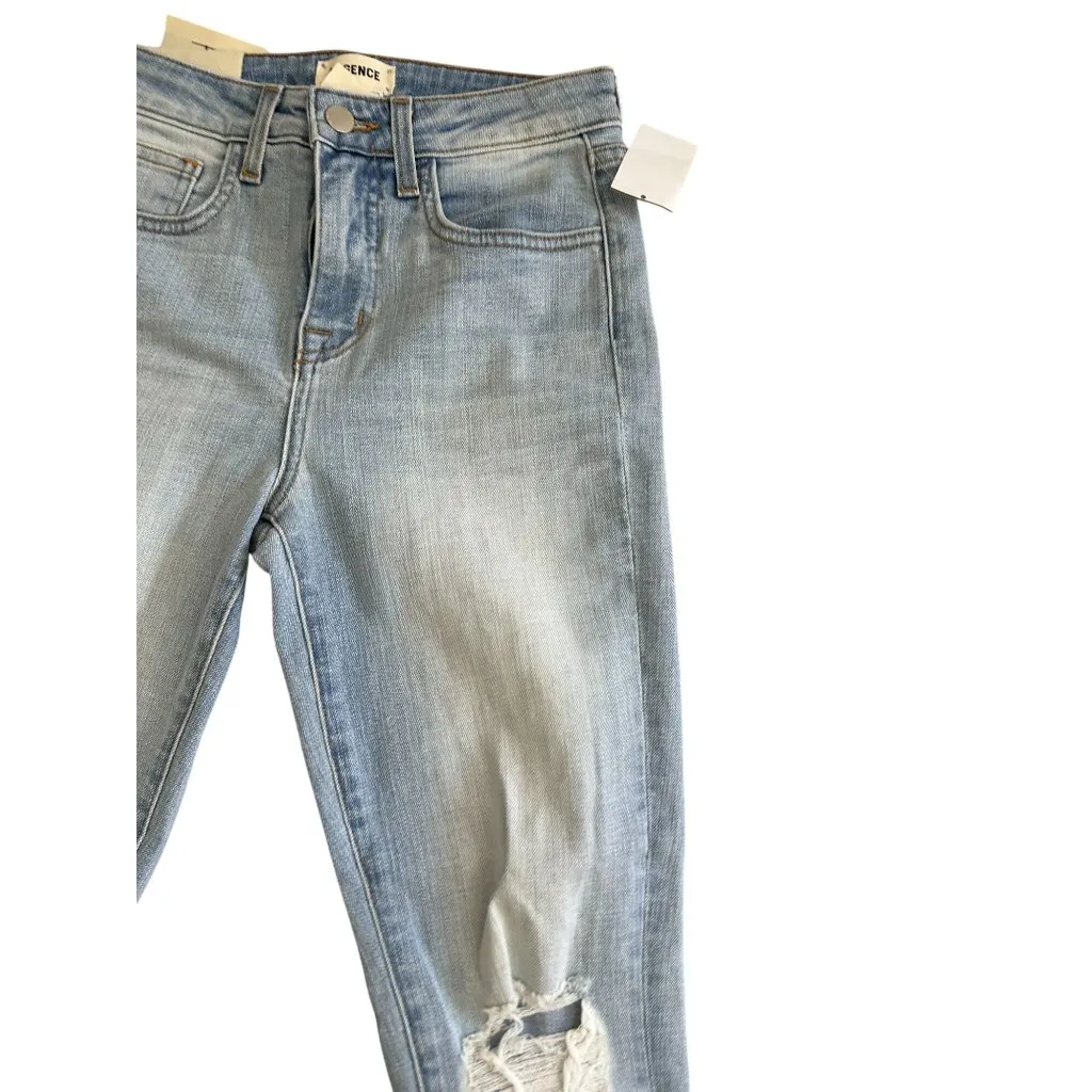 L'AGENCE Light Wash Distressed High Line Rise Jeans Size 24 NEW NWT - Image 3