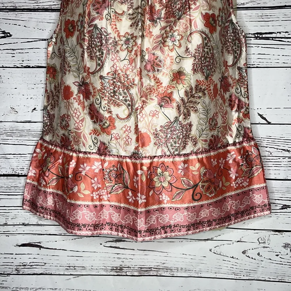 Christopher & Banks Petite NWT P/S Floral Print Peplum Hemline Tank Top Blouse - Image 2