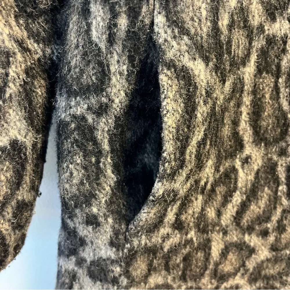 Club Monaco Coat Women's Linettah Brown Mix Animal Print Full Zip Coat Sz S NWT - Image 11