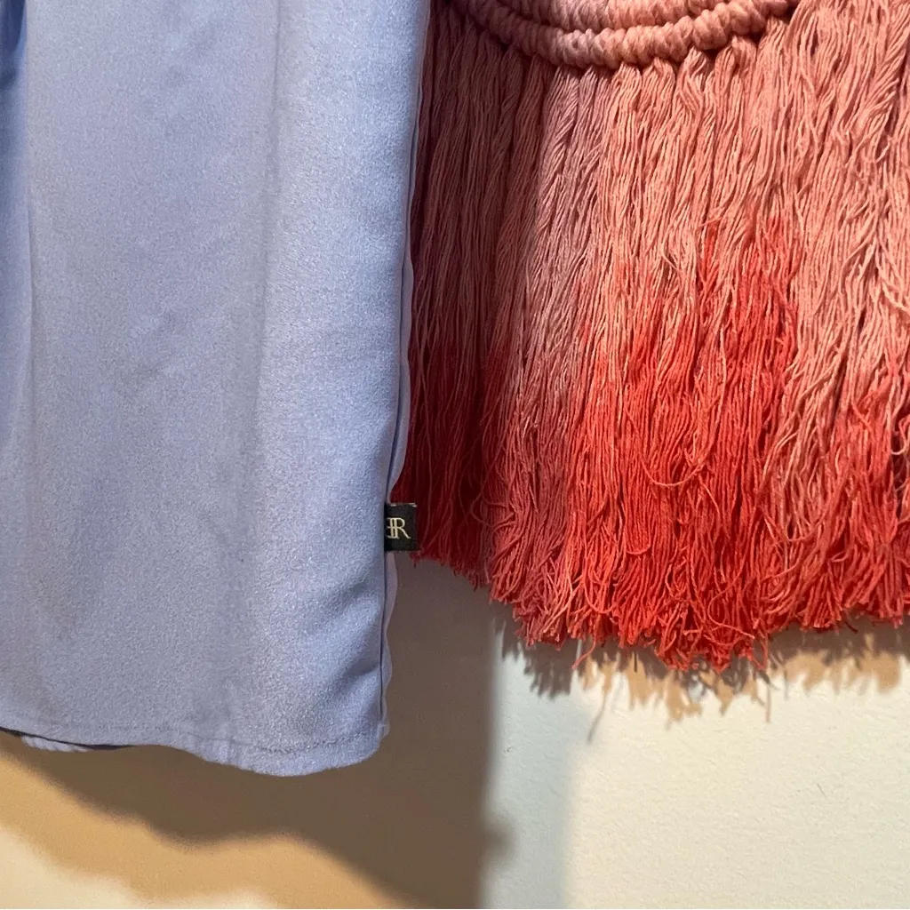 Banana Republic Blouse Elegant Blue Women's M Top Cap Sleeve Pleated V Neck - Image 5