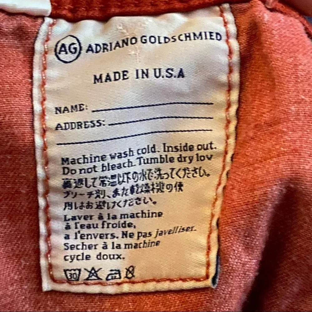 Adriano Goldschmied AG The Stevie Ankle Slim Straight‎ Rust Jeans 29R - Image 9