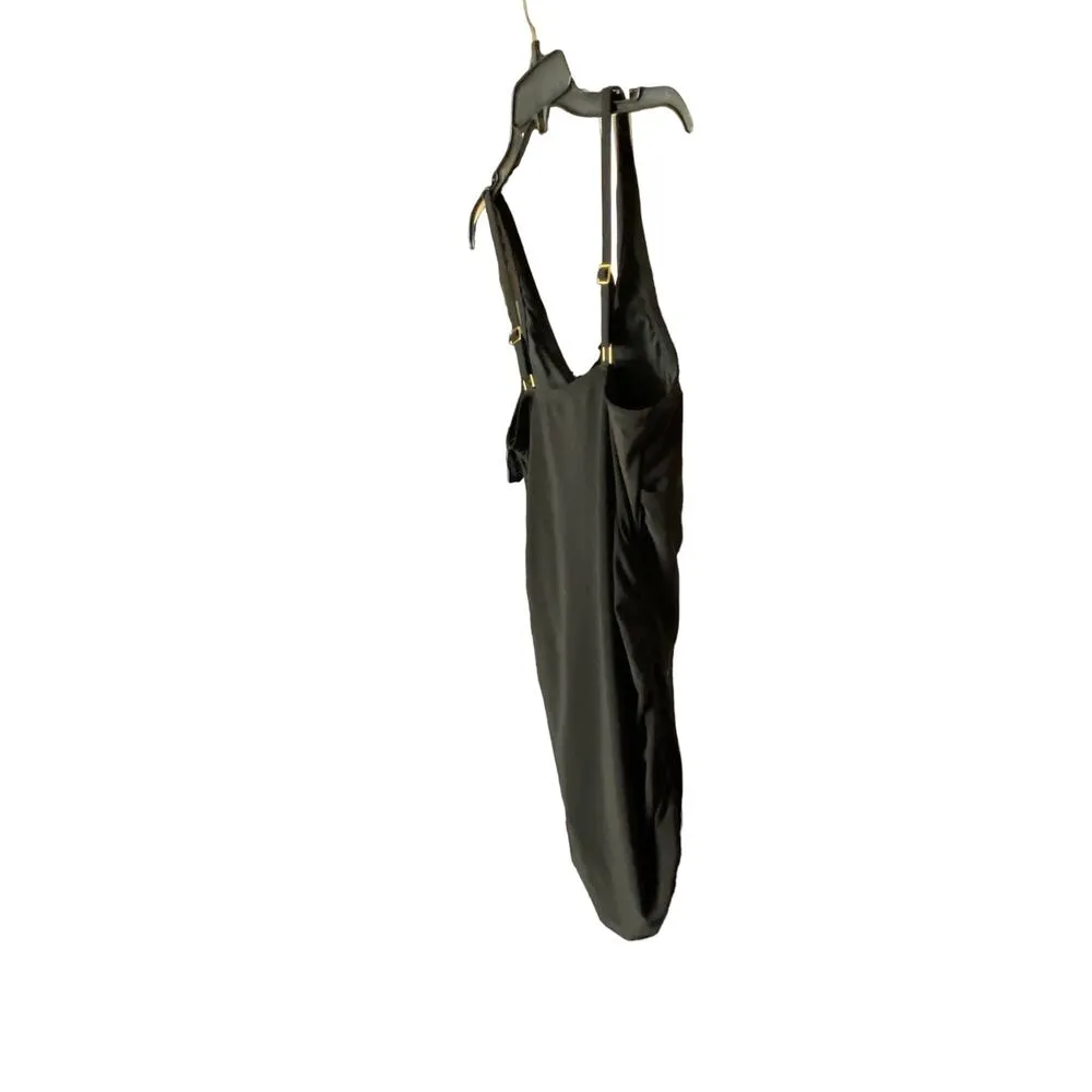 Beyond Control Women's Size 8 One Piece Sculpting Ruched Swimsuit Black NWT - Image 4