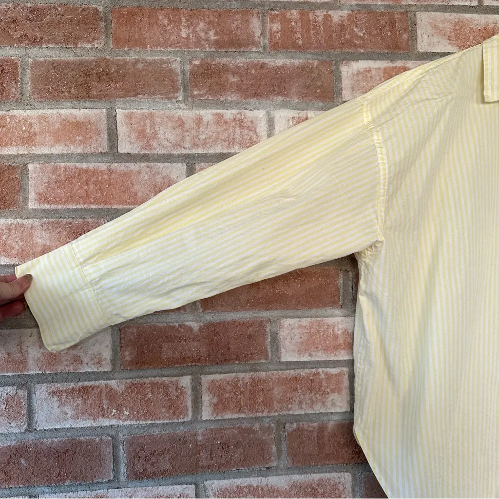 Daily Drills Oversized Medium Large Oversized Button Shirt Down Butter Yellow - Image 5