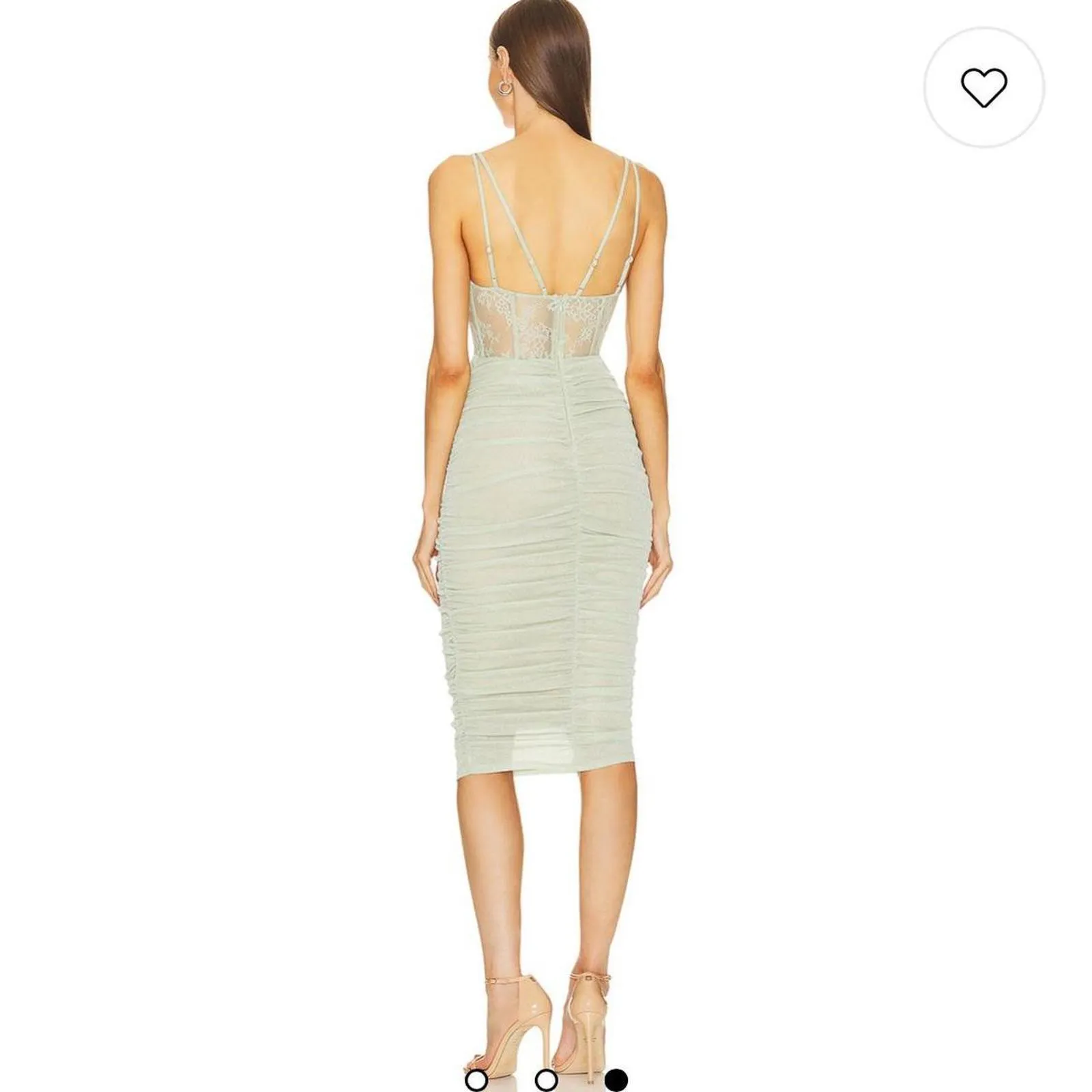 Michael Costello x REVOLVE Lulu Midi sparkly Dress in Mint. $268. size L - Image 2