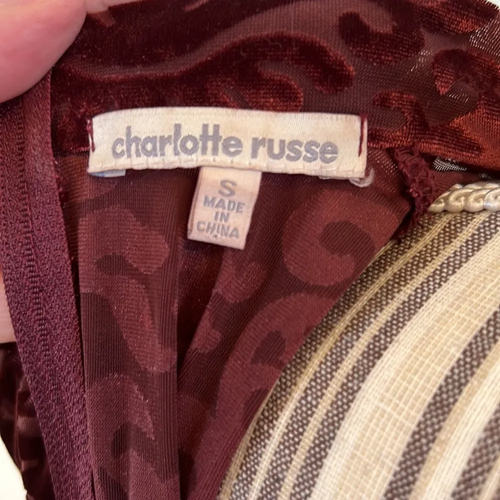 Charlotte Russe long sleeve velvet detail jumpsuit romper, Small - Image 7