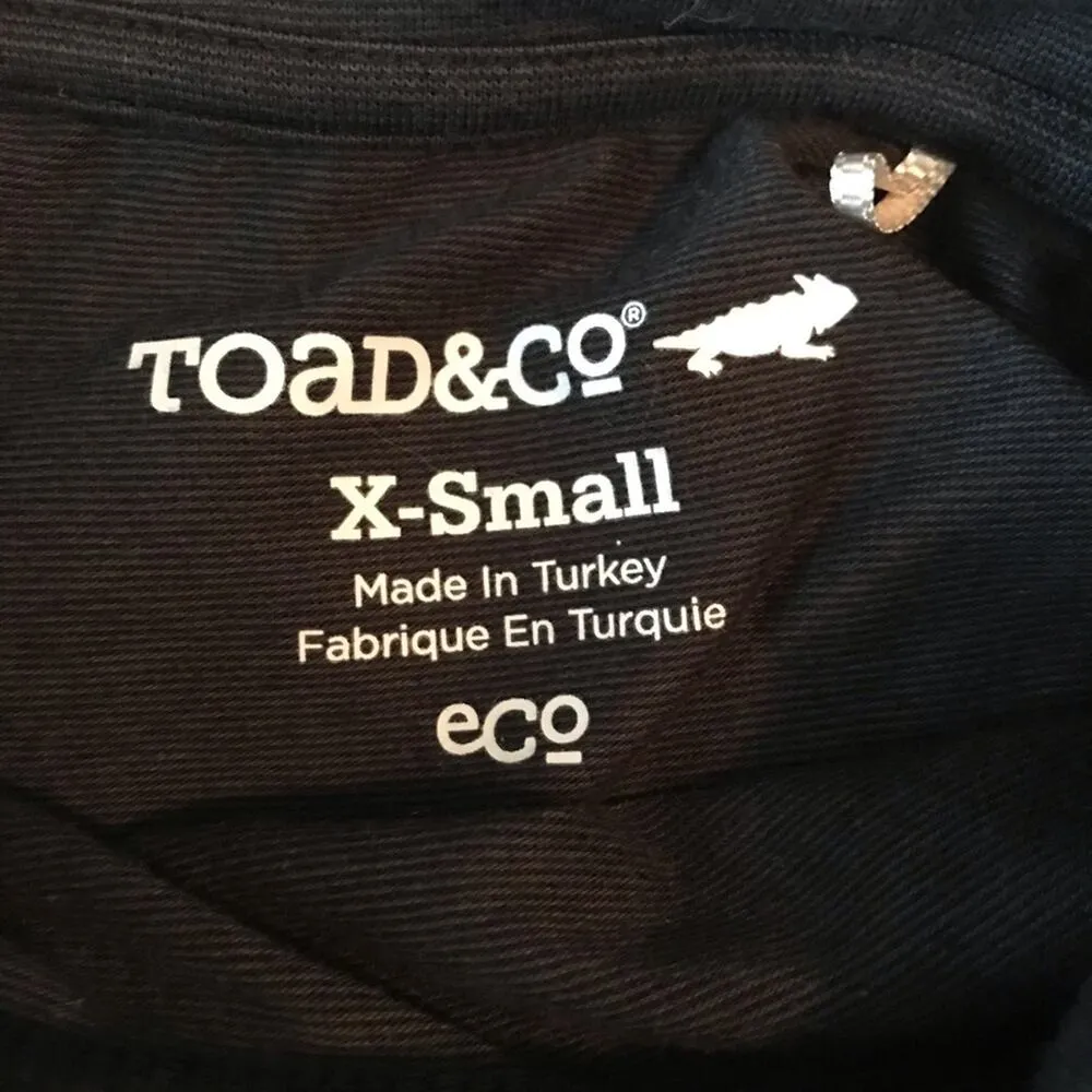 Toad&Co Horny Toad Black Fernview Long Sleeve Organic Cotton Knit Comfy Dress XS - Image 9