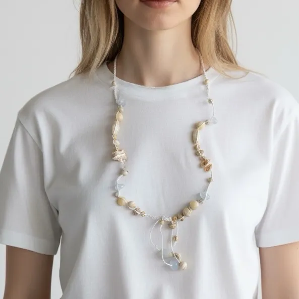 NWT Free People Mixed Shell Necklace in Natural Shell - Image 2