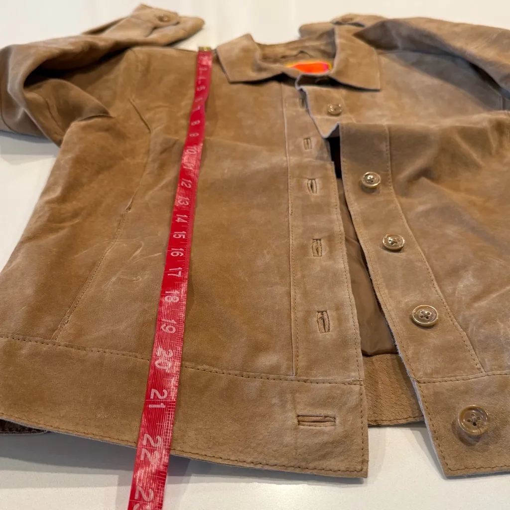 Vintage Isaac Mizrahi Brown Suede Jacket and Pants Set Size Small 4 - Image 8