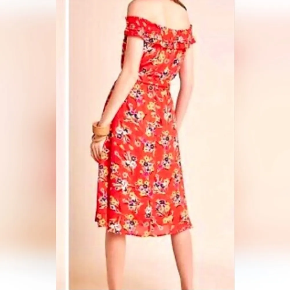 Anthropologie off the shoulder floral midi dress - Image 5