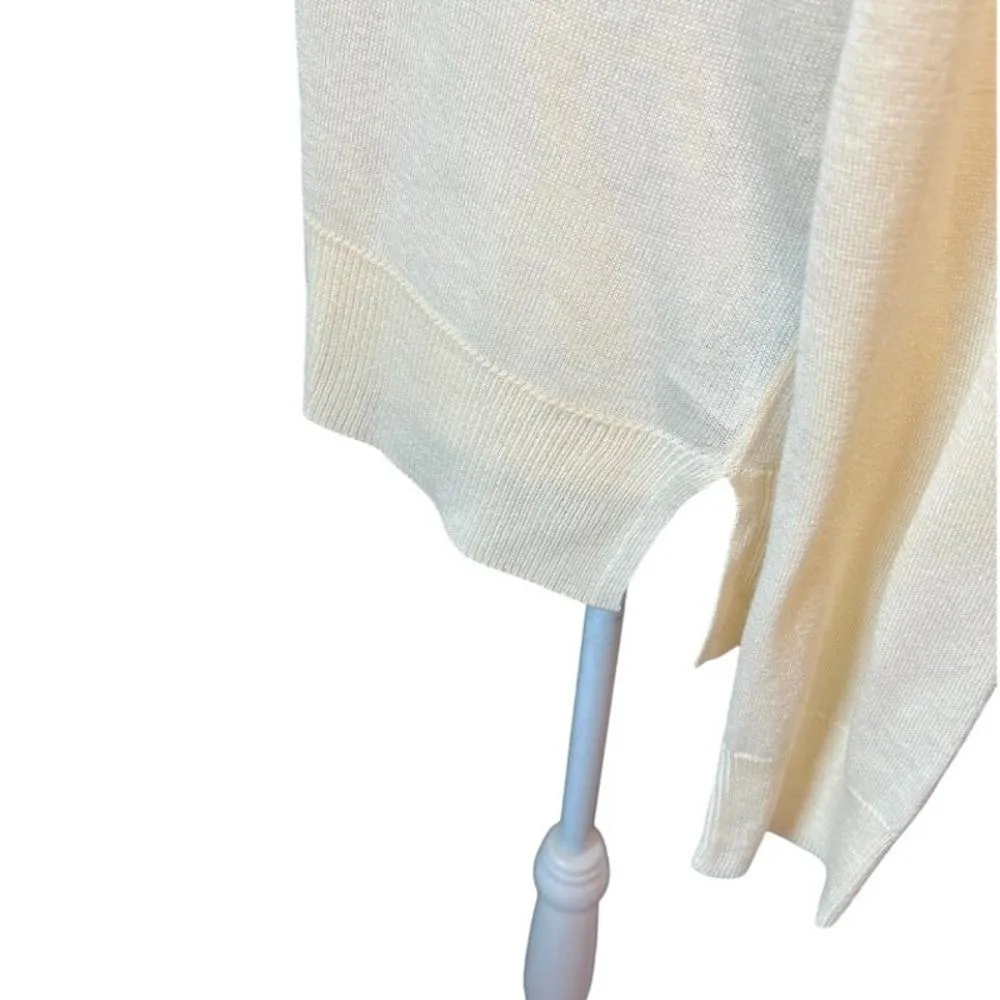 Zara cream lightweight Scoop-Neck sweater neutral casual minimalist preppy - Image 4