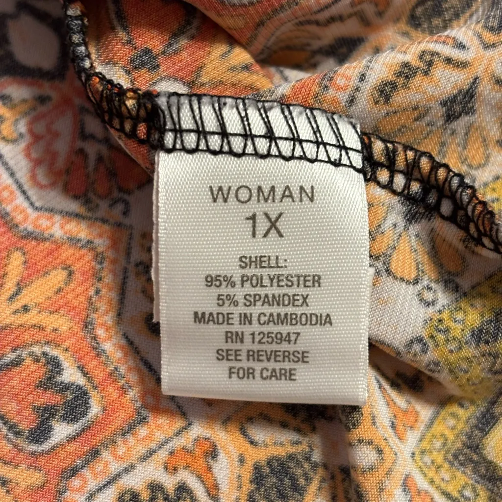 Roz & Ali Vibrant Geometric Blouse - Image 3