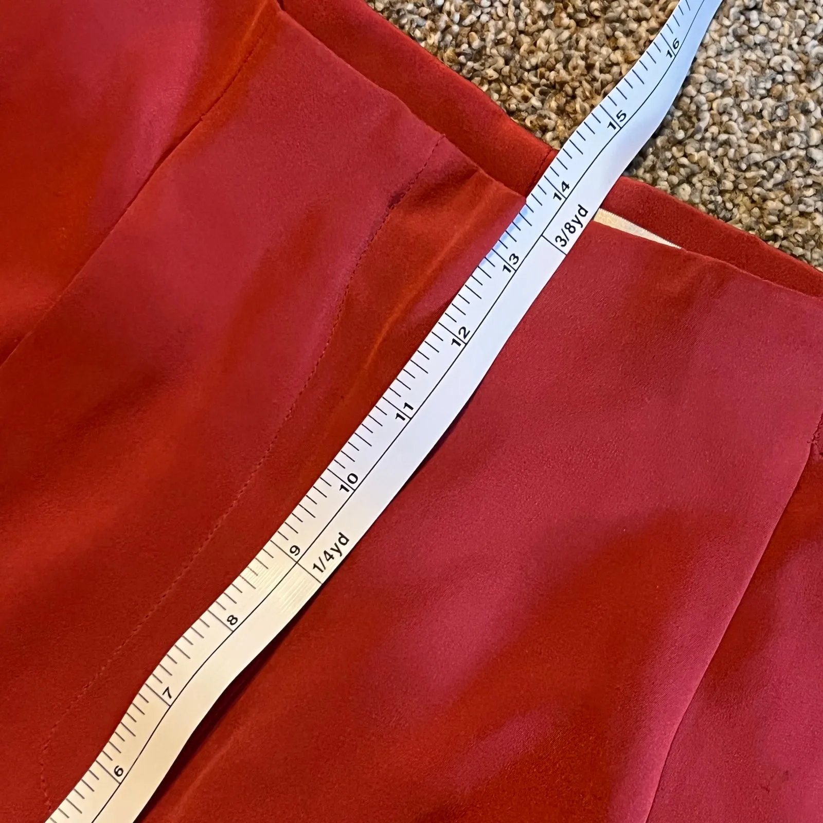 Valerie Stevens 100% Silk Women's Trousers.  Dark Coral. Size 10 - Image 5