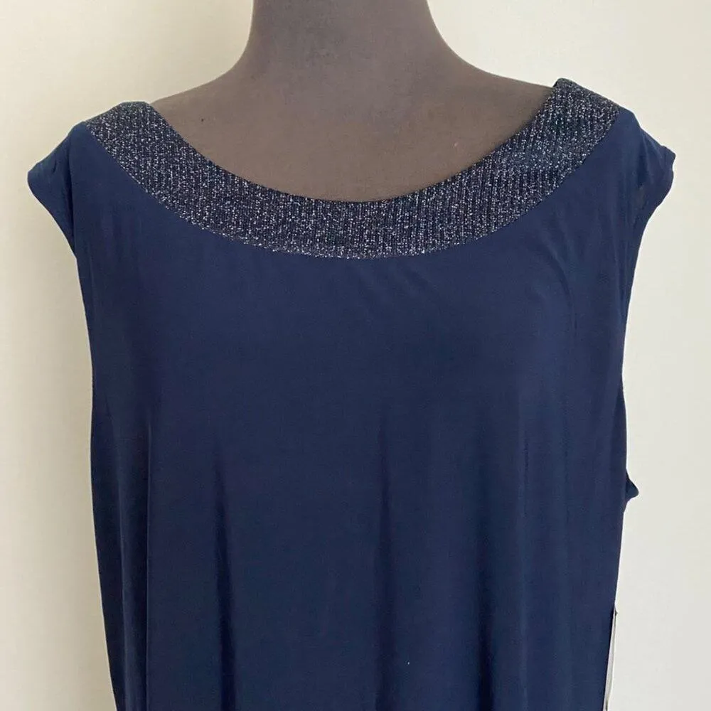 R&M Richards sz Various Metallic Jacket‎ Dress with Removable Necklace - Image 11