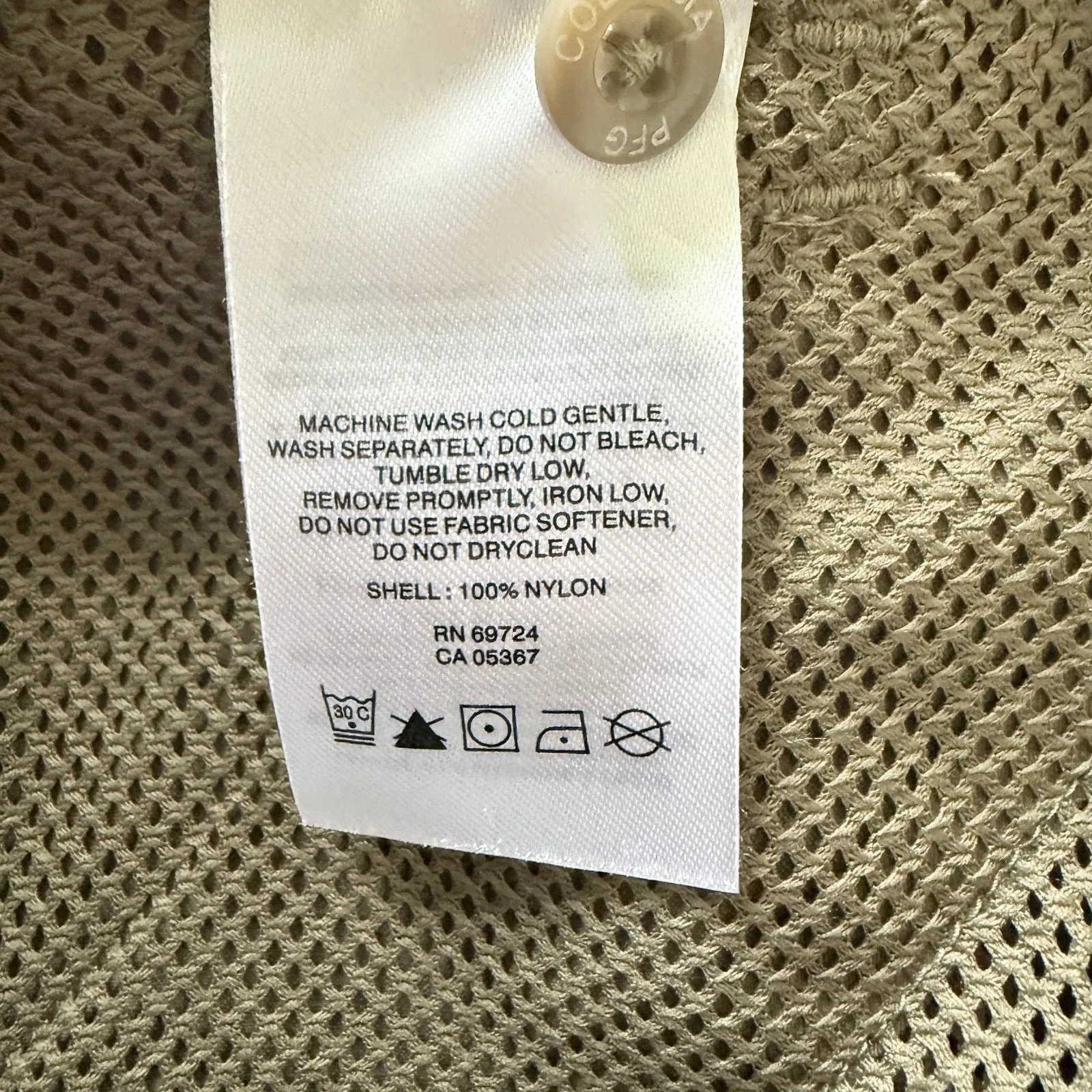 Columbia PFG Aruba Khaki Zip Off Convertible Hiking Outdoor Nylon Pant Sz M - Image 8