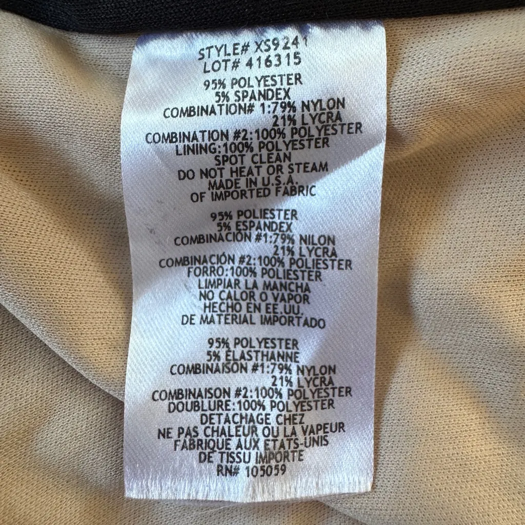 Xscape Black Beaded Floor Length Evening Gown - Image 8