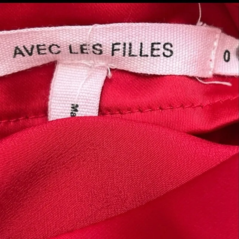 Avec Les Filles red satin sleeveless sheath valentine's Dress Cocktail holiday - Image 9