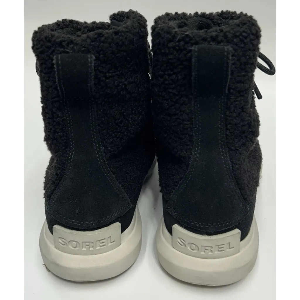 Sorel Women's Explorer II Joan Cozy Boots Waterproof Black Size 7 Sherpa Lace Up - Image 4