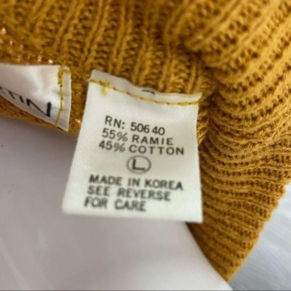 Vintage Jonathan Martin cropped retro 1980s long sleeve sweater large - Image 5