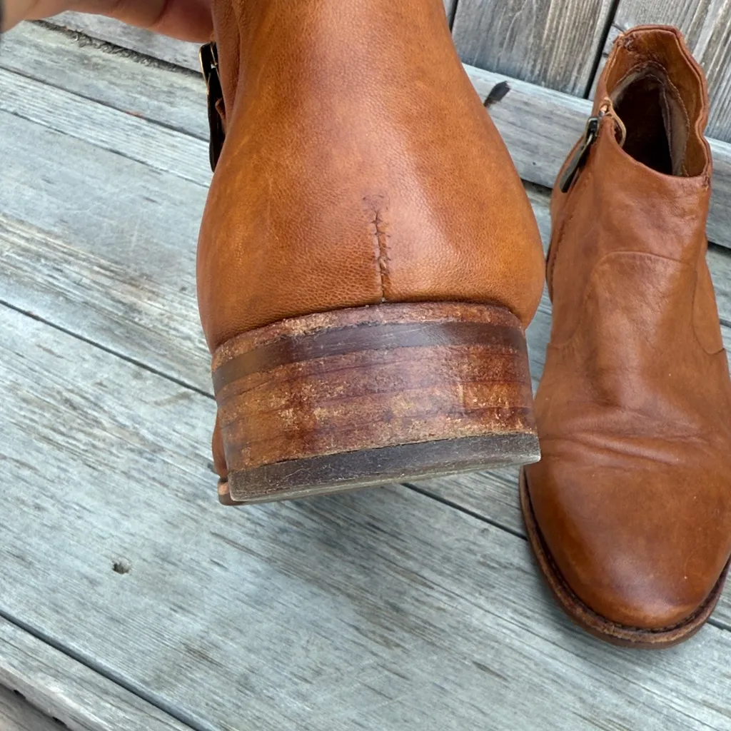 EUC Patricia Nash Women's Brown Leather Carla Ankle Boots Size 8.5 Business Cas. - Image 12