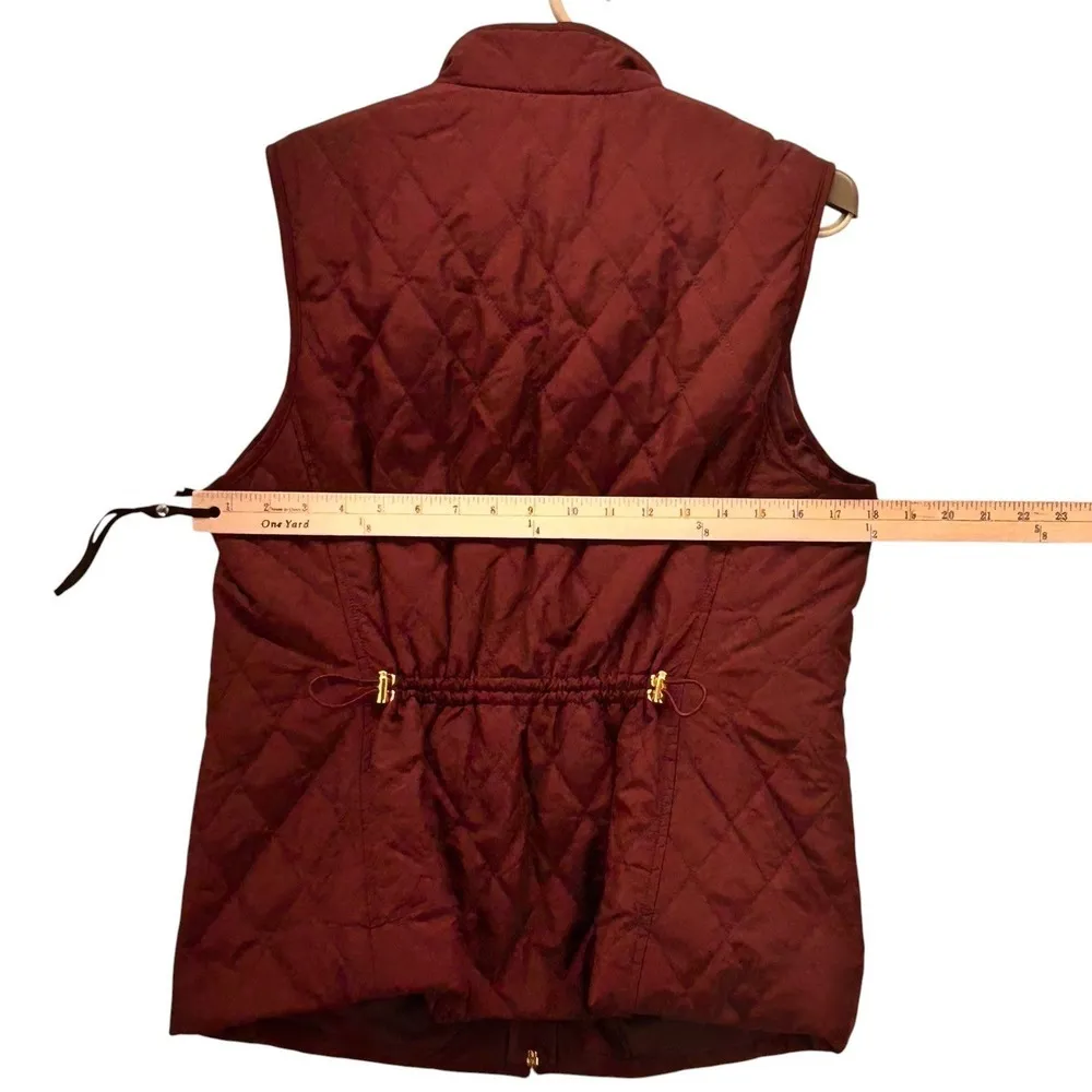 Croft & Barrow Puffer‎ Vest Medium Red Quilted Gorpcore - Image 13