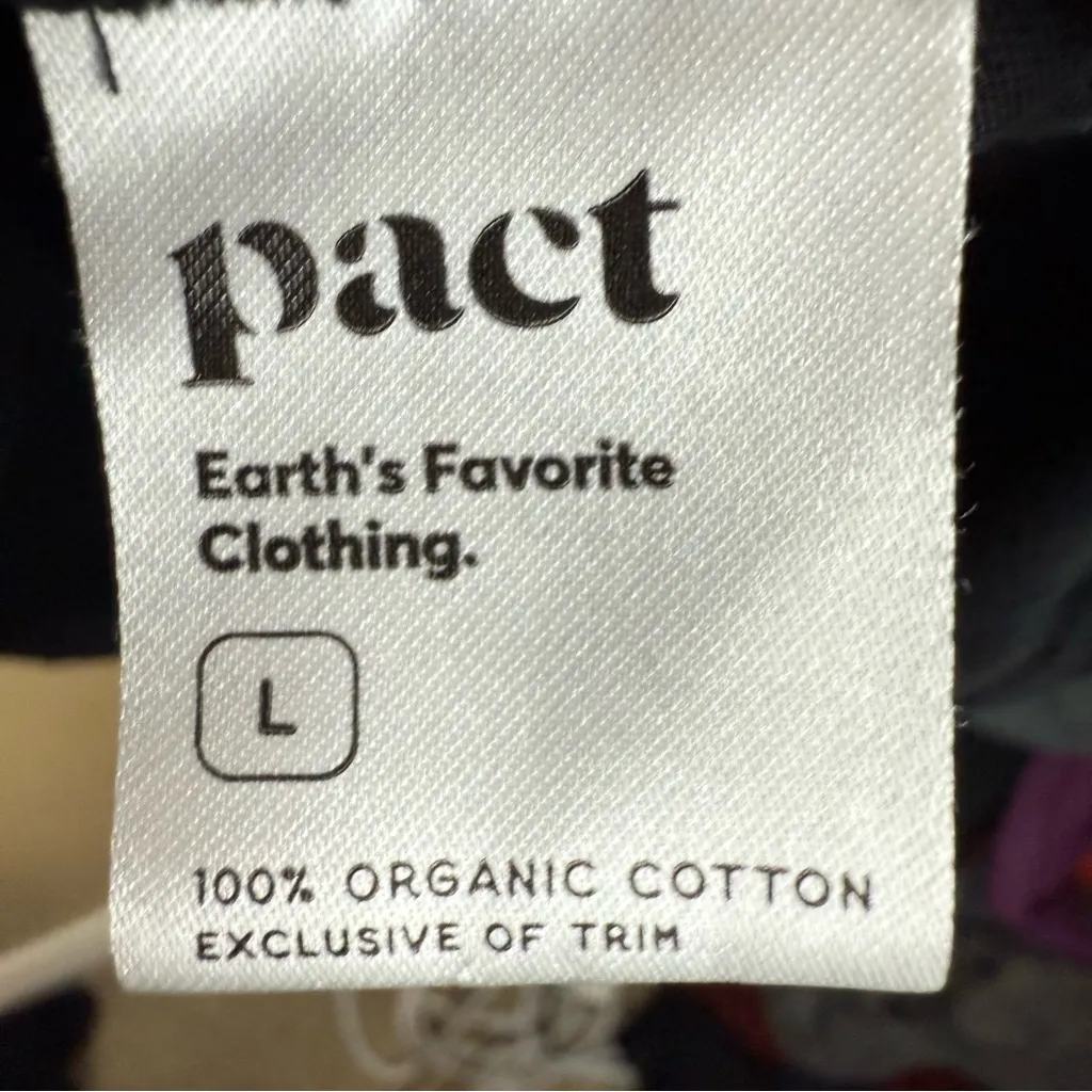 PACT Organic Cotton‎ Black Size Large Basic Capsule Staple Tee Shirt Casual - Image 5