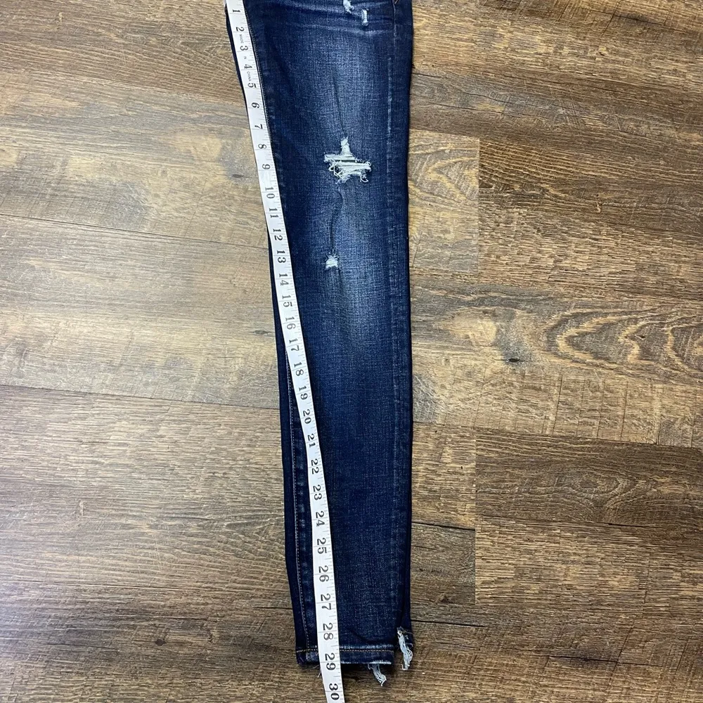 Super Stretch Jegging Jeans Women's 4 Regular Dark Distressed - Image 9