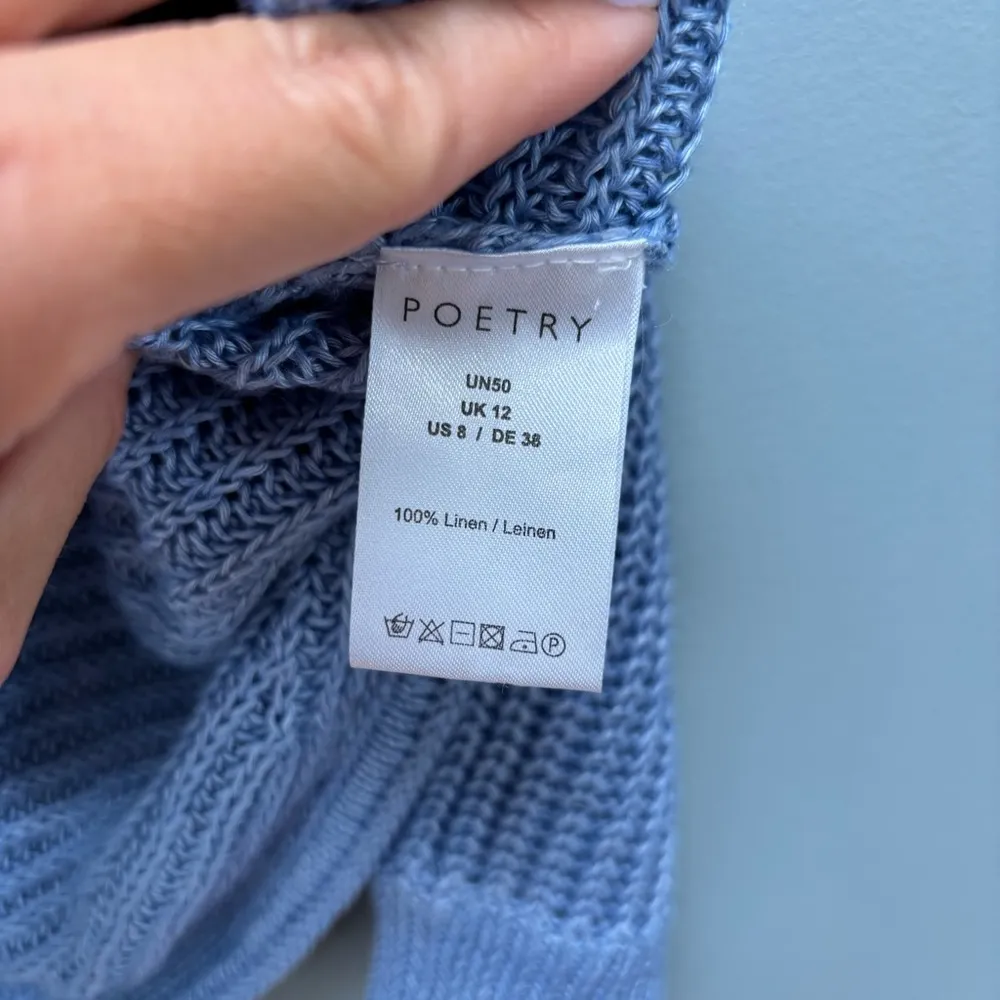 POETRY Rib-Stitch Linen Sweater in Bluebell 8 - Image 11