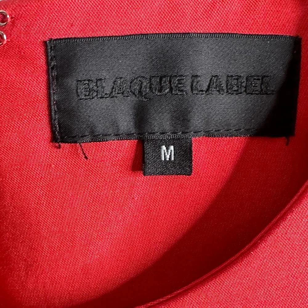 Blaque Label Audrey Fit & Flare Pleated Skirt Brushed Twill Red Dress Size M - Image 9