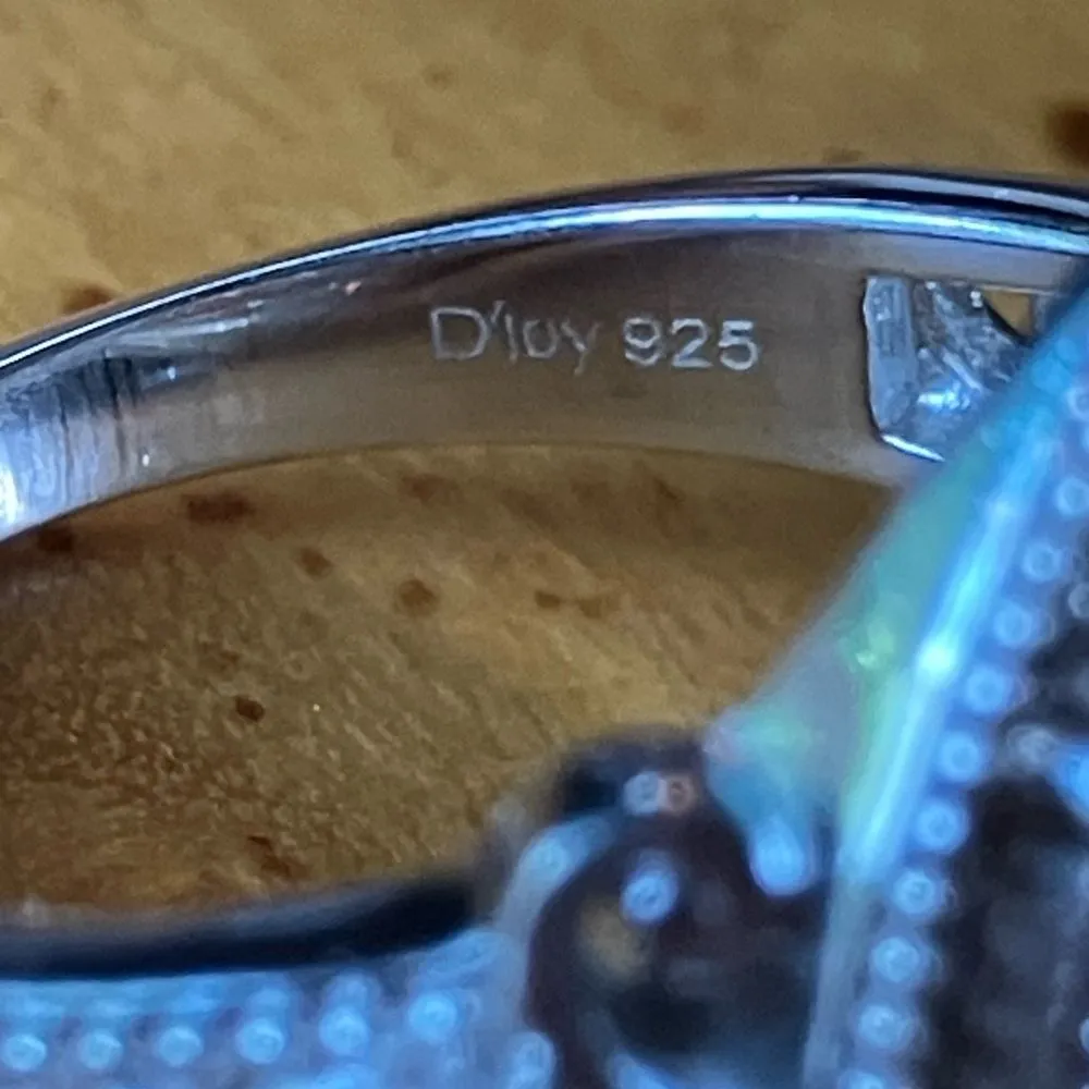 Natural Peach Moonstone African Amethyst Sterling Silver Ring Size 7 - Image 6