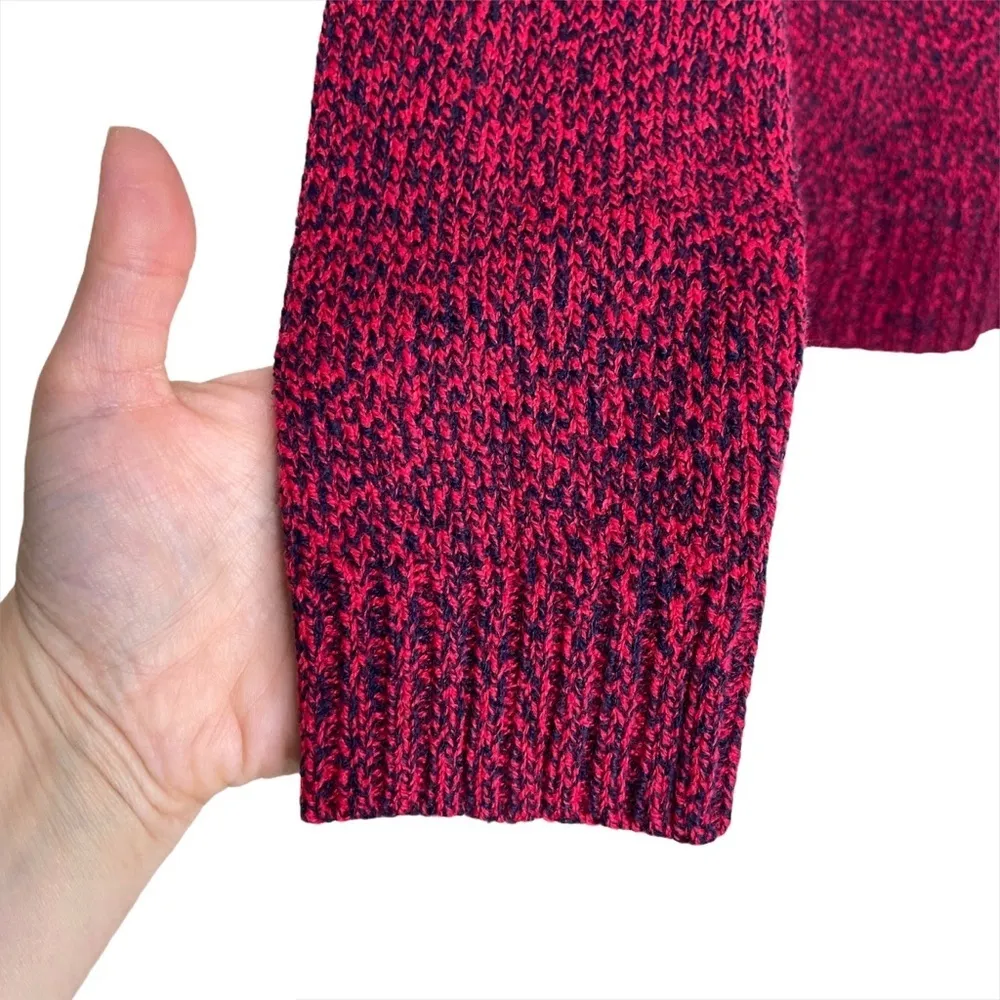 Divided by H&M Marled Knit Red Maroon Moderately Cropped Sweater - Image 4