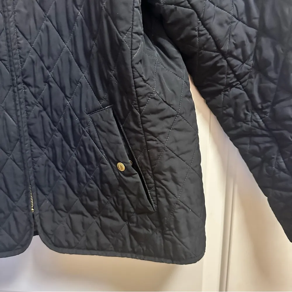 Lands’ End Navy Midnight Quilted Jacket Size Small - Image 3