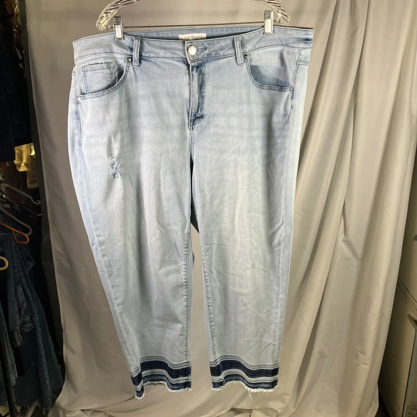 Lane‎ Bryant Essential Stretch High Rise Straight Crop Jeans Plus Size 22 Denim - Image 14