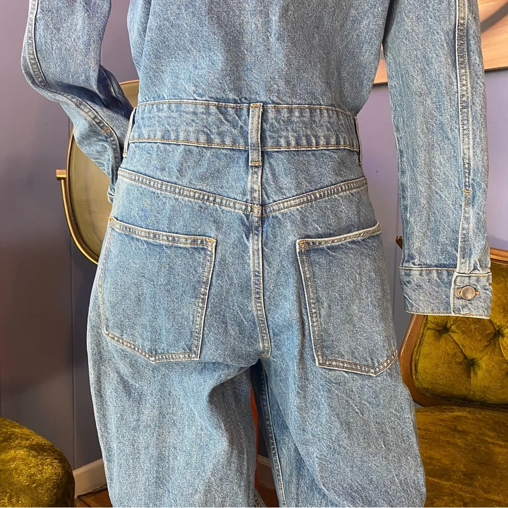 ❌SOLD🏷️Zara Z1975 Denim Jumpsuit Size Large - Image 5