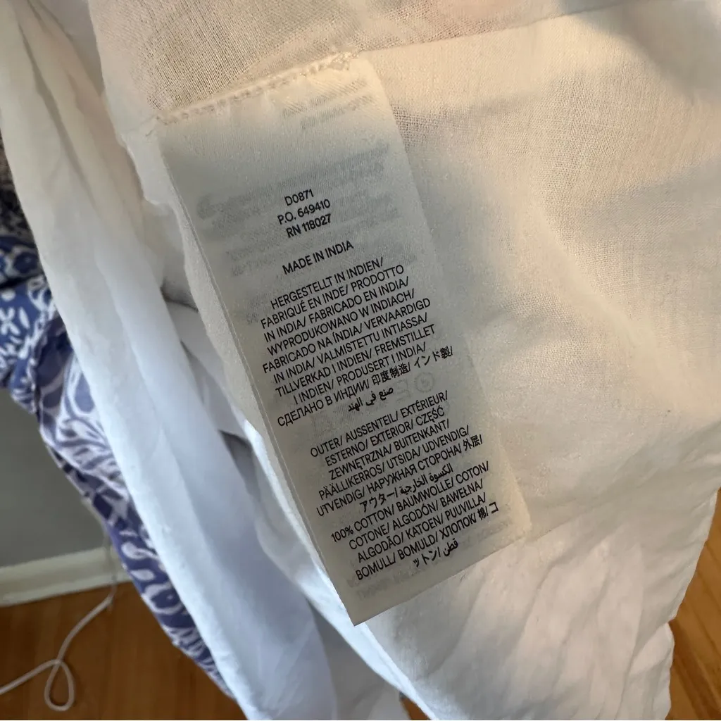 Boden Jen Cotton Midi Dress Blue Tile 14 Size undefined - Image 9