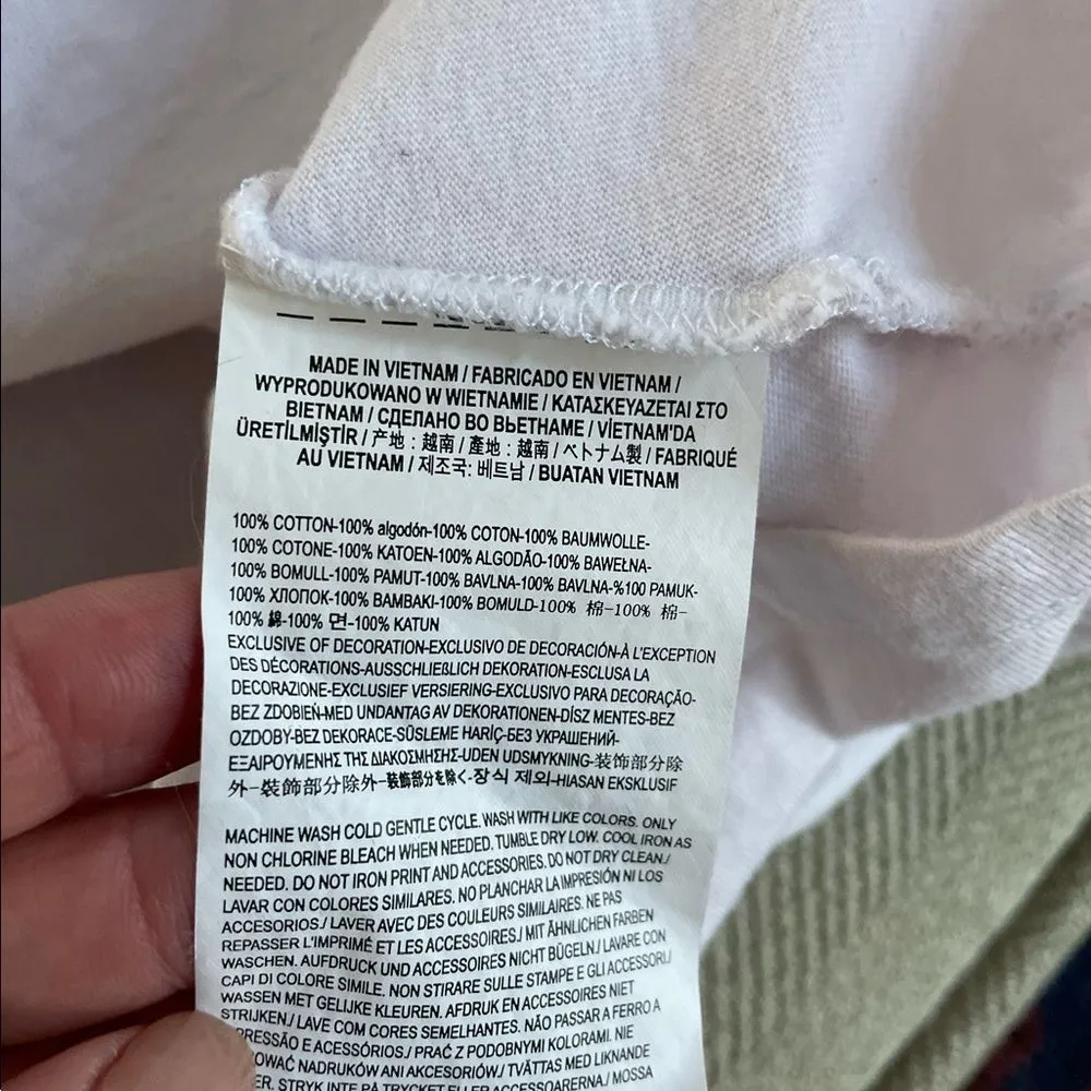 Vans Cropped Boxy Rainbow Stripe Tshirt S - Image 7