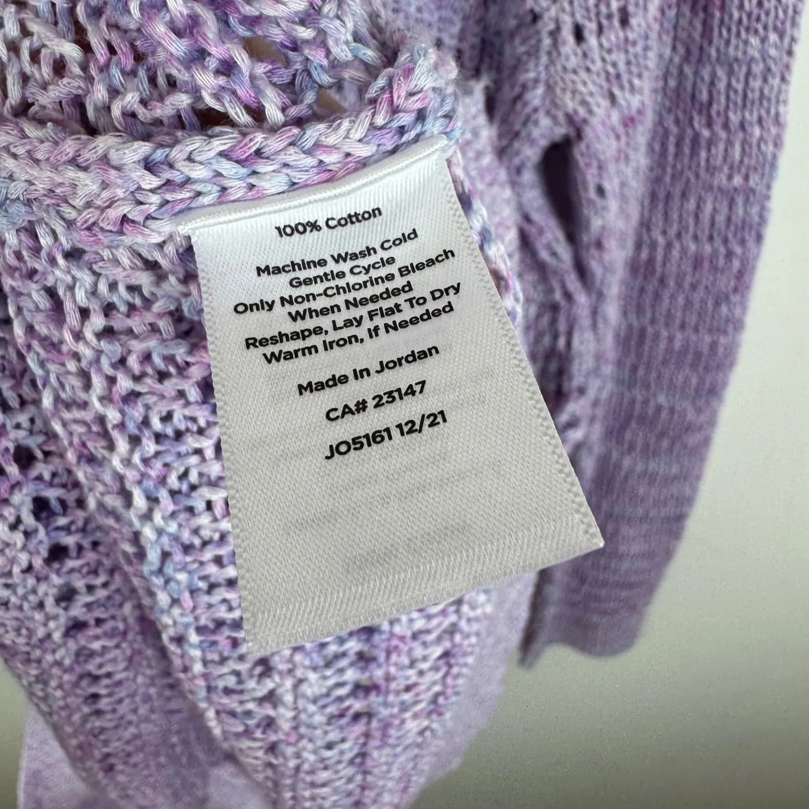 NWT Talbots Space Dyed Sweater Size LP Lavender Purple Open Knit Cute Preppy‎ - Image 6
