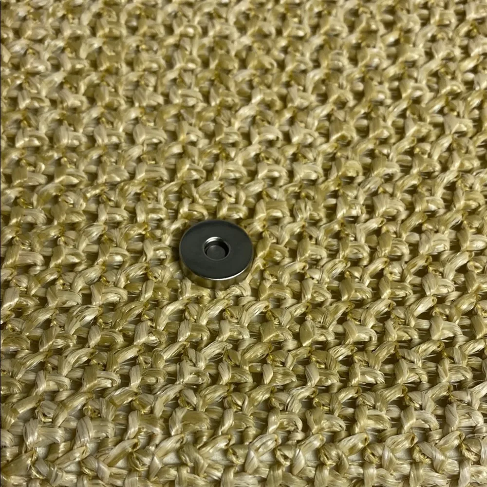 Philosophy Tan Woven Clutch with Tassel - Image 7