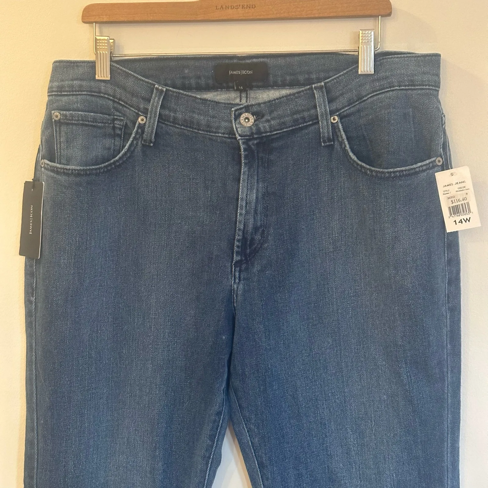 New James Icon Hunter Z Straight leg Jeans sz 14 Straight Leg Medium Wash Jeans - Image 8