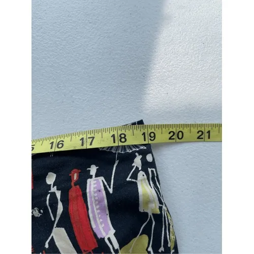 T7 1990s Vintage Silhouettes London Cityscape Print Capris Cropped Pants Black Size undefined - Image 3