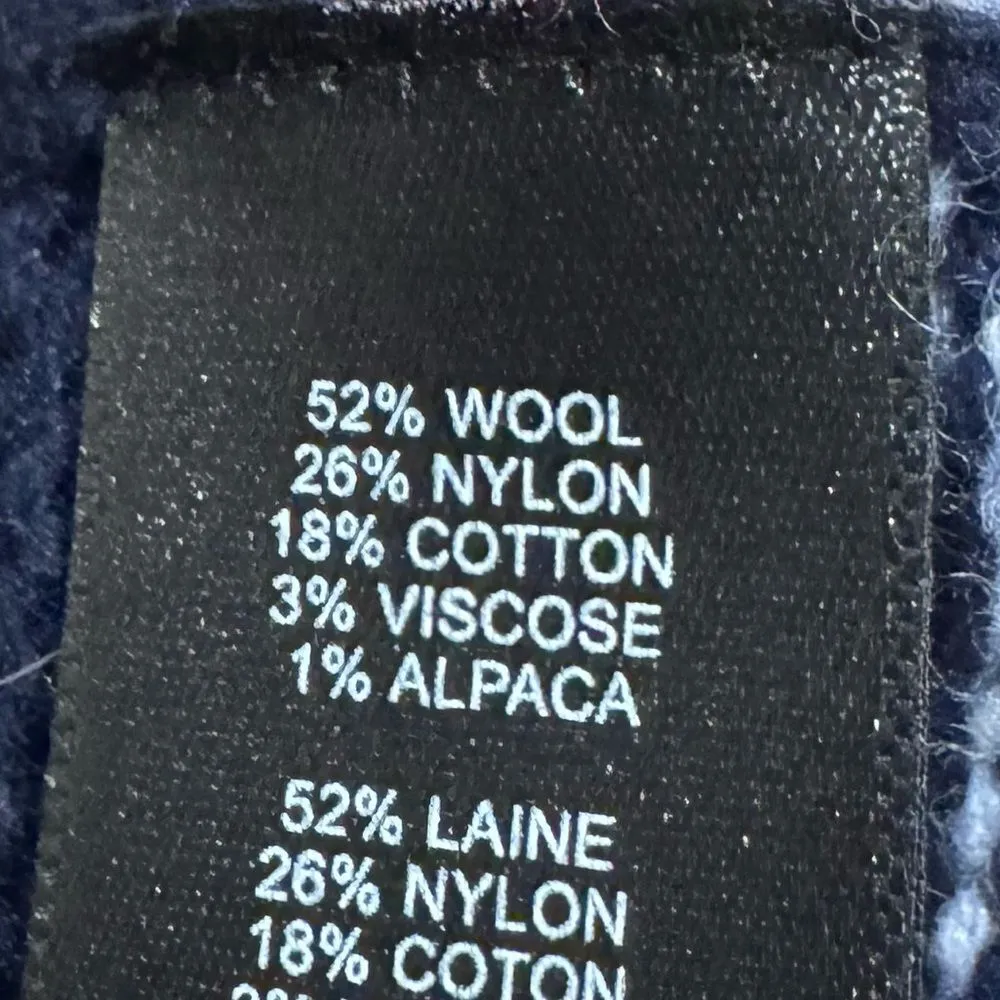 La Vie Rebecca Taylor Blue Pink Striped Wool Blend Pullover Sweater Women’s XS - Image 3