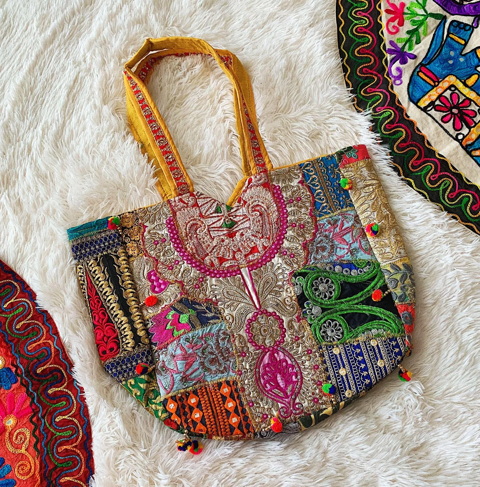 Rare Jaipuri Hand Stitched Boho Tote - Image 2