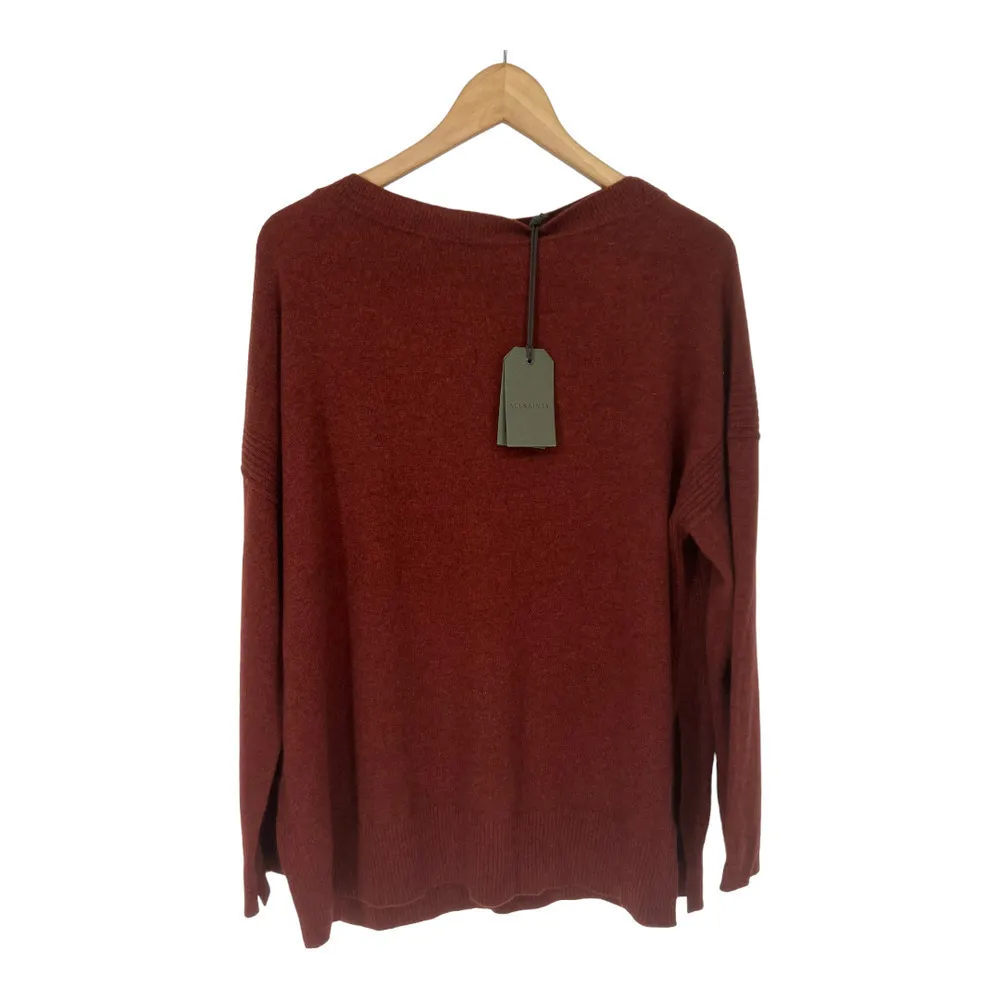 All Saints Women's Cashmere Wool Blend Medium Crew Neck Long Sleeve Sweater - Image 3