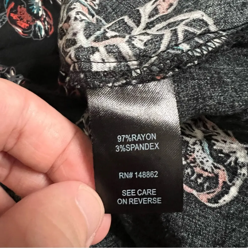 Torrid Multi-Color Floral Print Challis Lace Up Sleeve Dress Size 3X 11024347. - Image 7