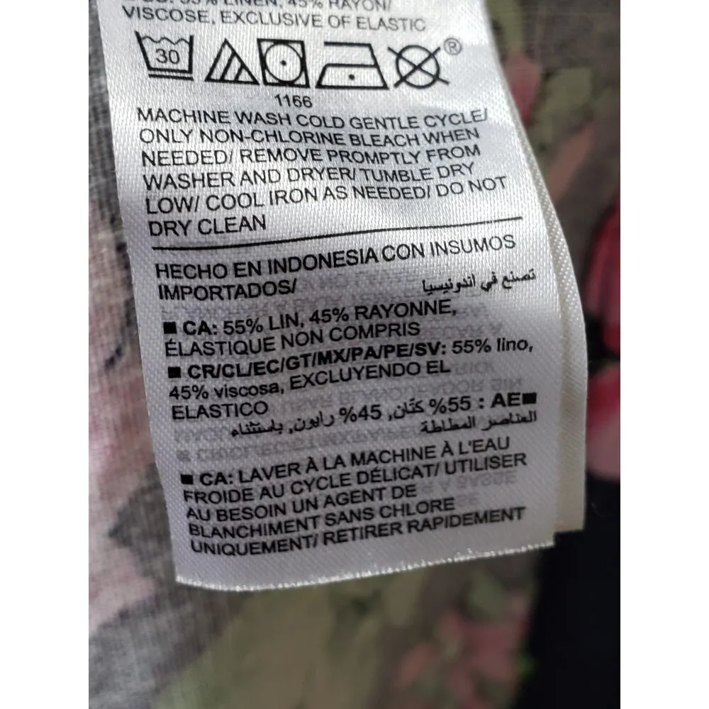 Old Navy Long Maxi Dress Women's Size M Blue Floral Sweetheart Neck Sleeveless - Image 5