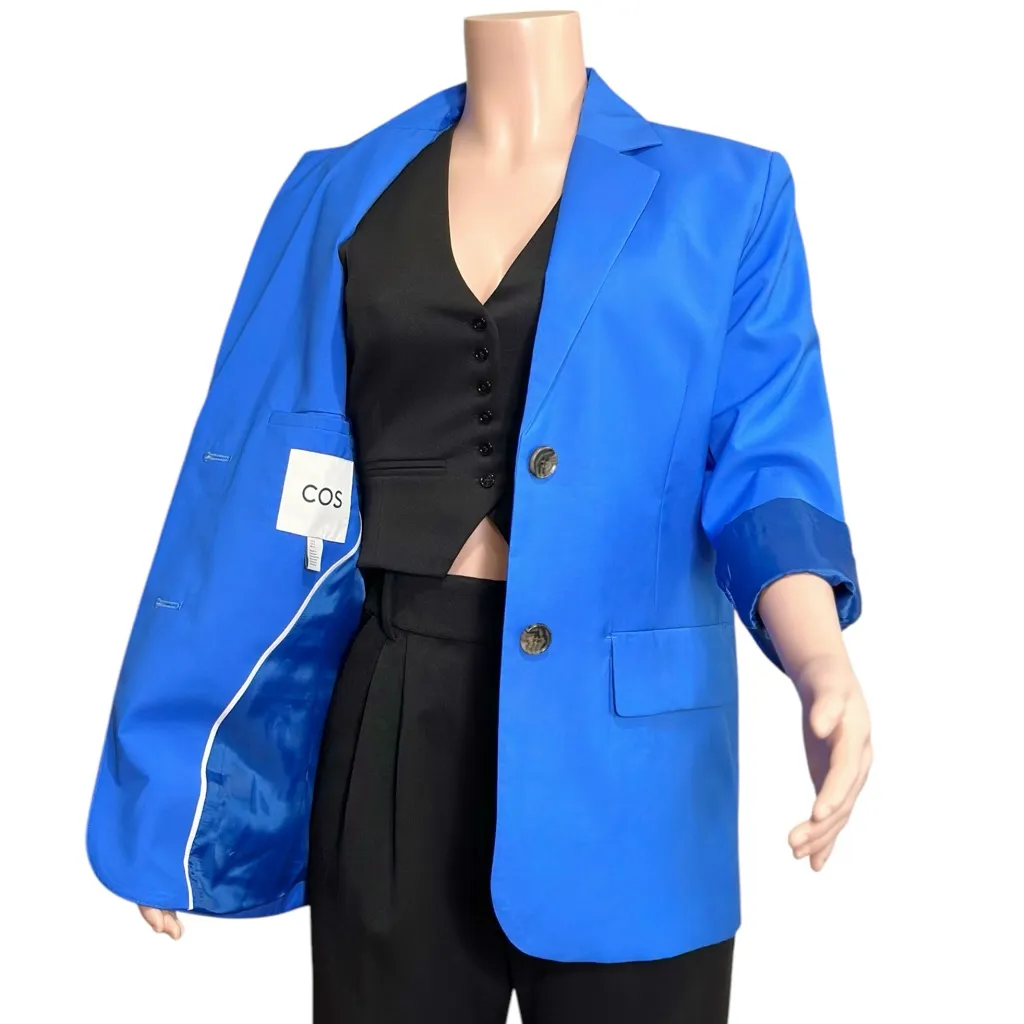 COS Oversized Wool Blazer, Blue, 4 (US) - Image 10