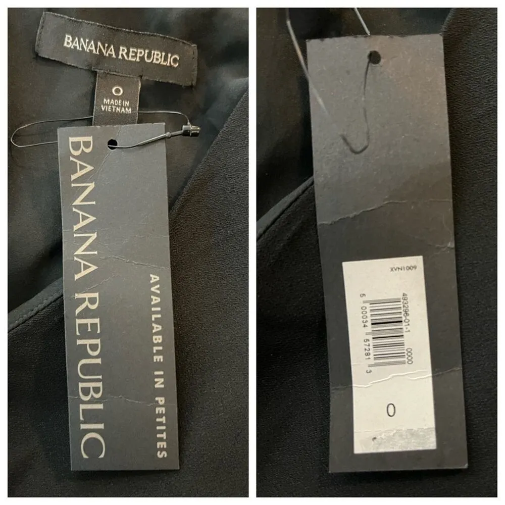 Banana Republic Midi A-line Dress V-neck Flutter Sleeves Flounce New Women’s 0 - Image 10