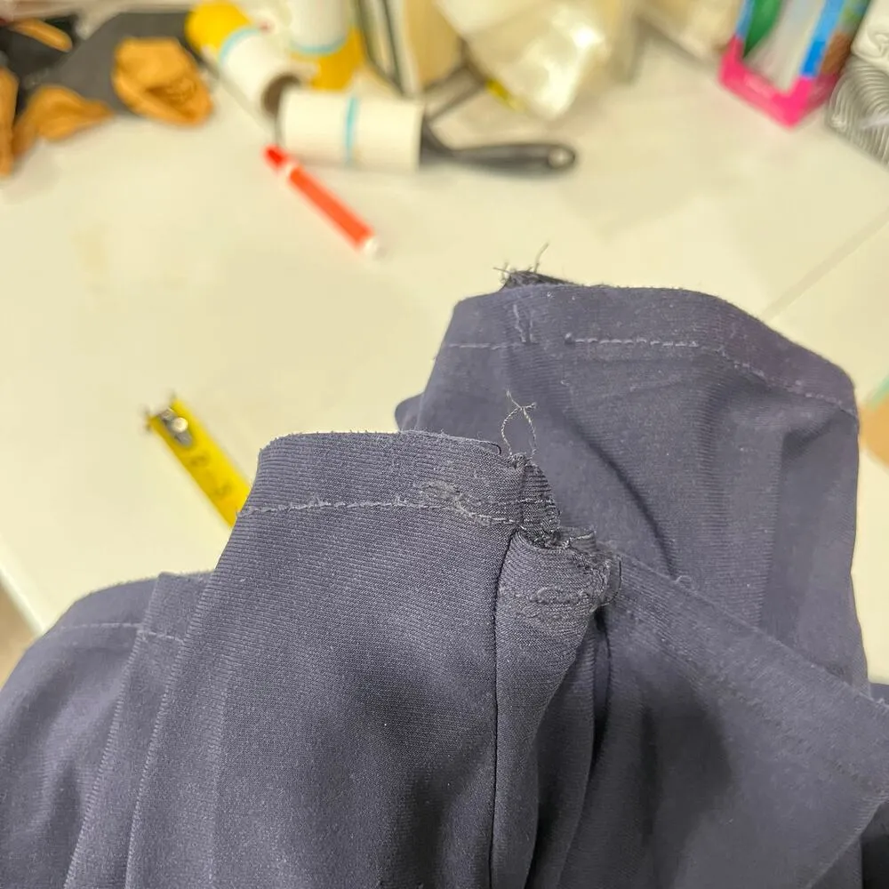 Anthropologie BHLDN Navy Mendoza Formal Front Slit Dress Womens Size 8 READ FLAW - Image 13