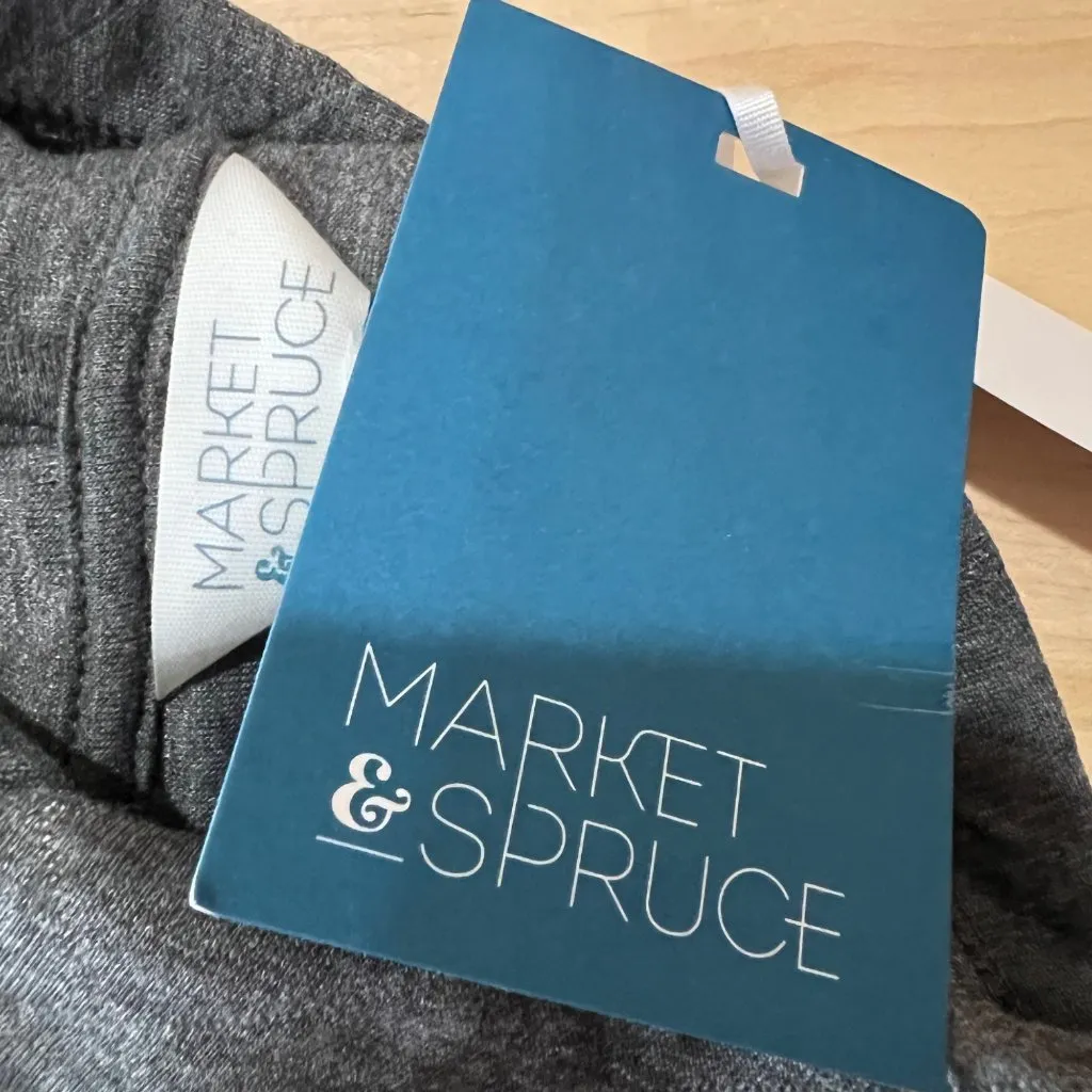 Market & Spruce Quilted Hoodie Pullover Sweatshirt Gray Size Small NWT - Image 9