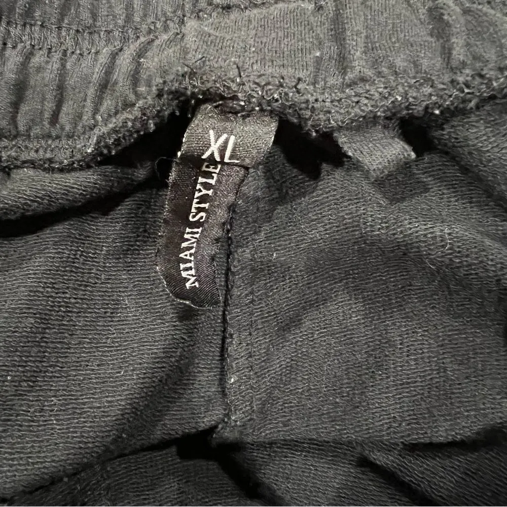 Hot Miami Styles Black Miami Sweat Shorts Women’s XL - Image 2