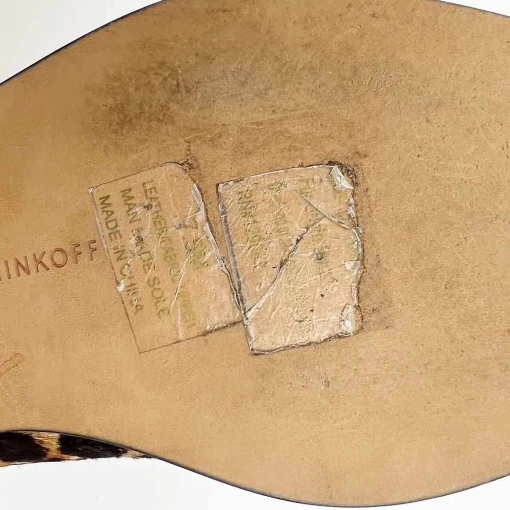 Rebecca Minkoff Madysin Leopard Print Calf Hair Pointed Toe Booties Size 7.5 - Image 6